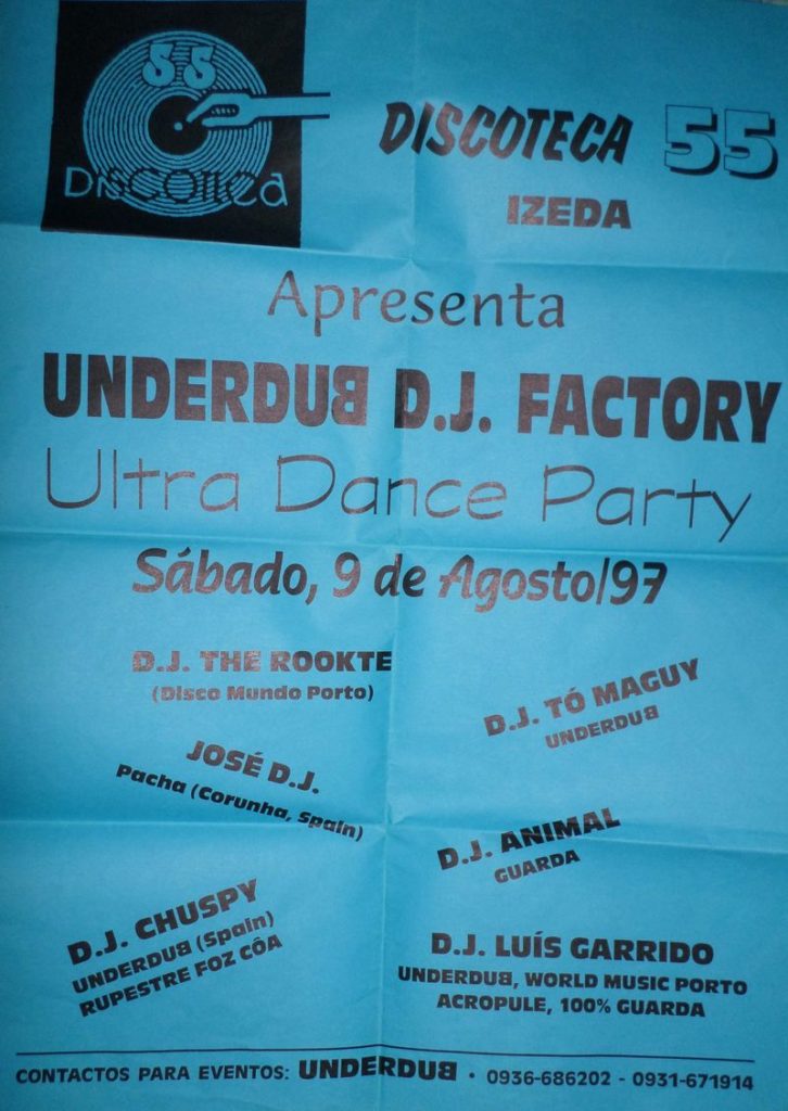 Underdub Records Discoteca Izeda 55 Portugal Agosto 1997