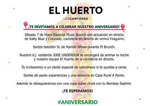 Primer Aniversario El Huerto Los Cantones Mayo 2016